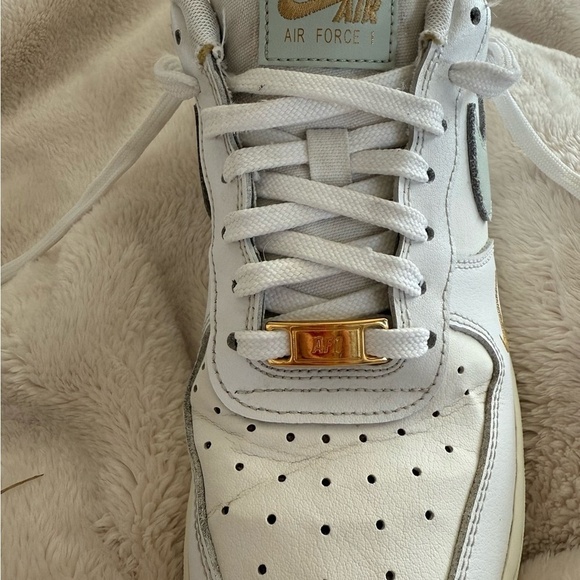 Nike Air Force 1 '07 ESS White Light Silver CZ0270-106 Women's Size 7.5 Used - Picture 6 of 8
